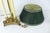 English Vintage Brass Bouillotte Library Lamp With Green Pleated Shade For Sale - Image 3 of 13