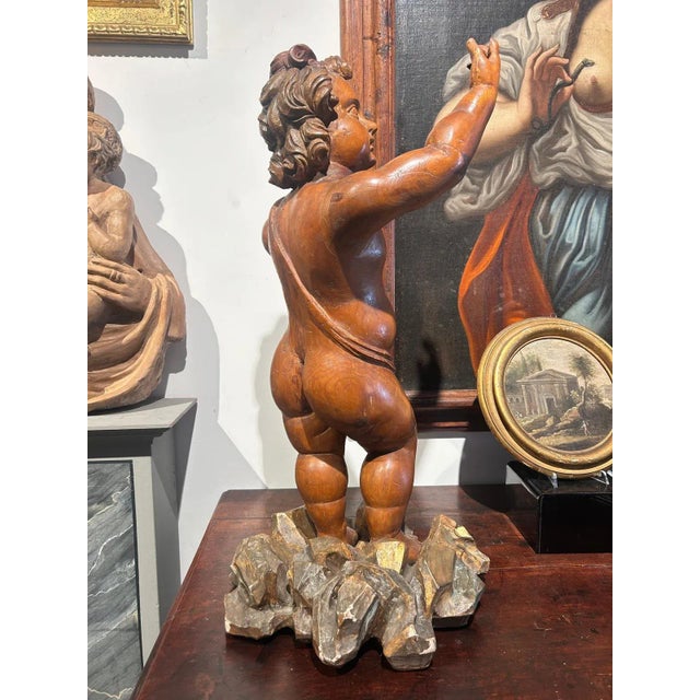 Bacchus Allegory, Early 1700s, Pine Wood Sculpture For Sale - Image 3 of 7