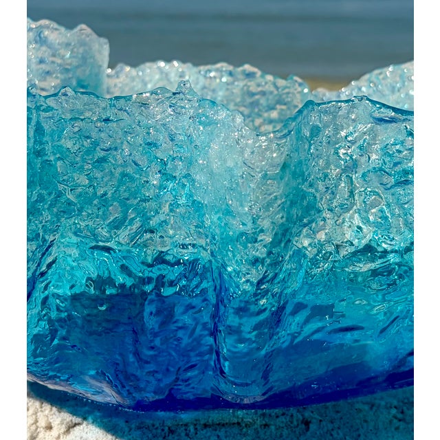 Contemporary Coastal Resin Wave Bowl For Sale In Naples, FL - Image 6 of 6