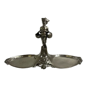 1920s German Wmf Art Nouveau Silverplate Card Tray