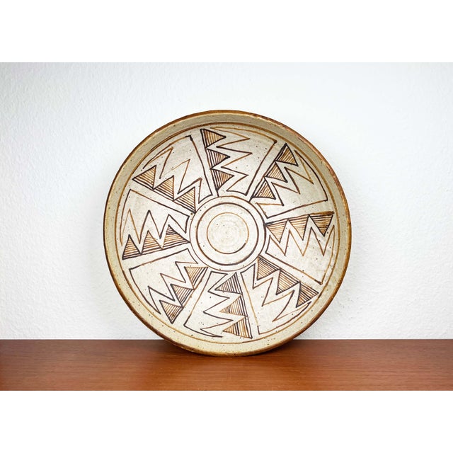 Large Mid-Century Modern Danish Studio Pottery Bowl from Kirsten Winther Johannsen, 1960s, in Very Good conditions....