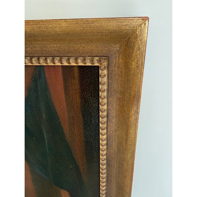 1990s Oil on Canvas,Lady in Red Portrait For Sale In Phoenix - Image 6 of 6