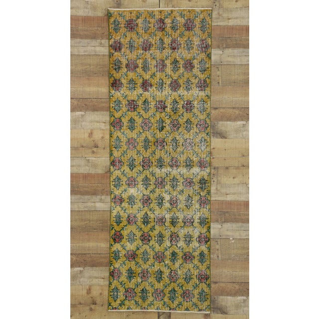 Brass Zeki Muren Vintage Turkish Sivas Runner - 02'06 X 07'04 For Sale - Image 8 of 12