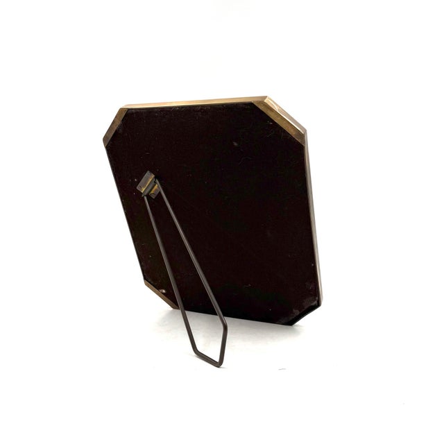Mid-Century Modern Brass & Wood Picture Frame – In the Manner of Gabriella Crespi, Italy 1970s For Sale - Image 10 of 13