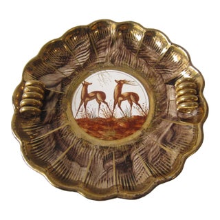 Art Deco Ceramic Bowl Deer For Sale