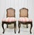 Elegant set of four French Louis XV–style chairs, including two armchairs and two side chairs. Each features a hand-carved...