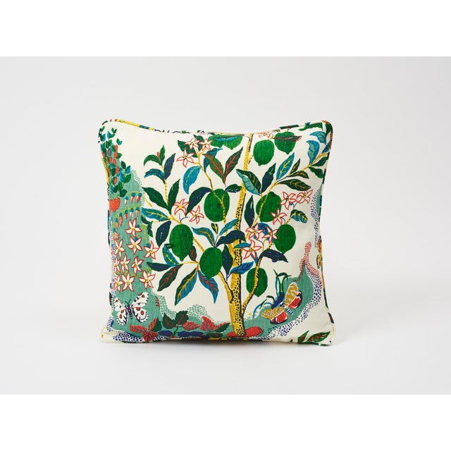 Schumacher Double-Sided Pillow in Citrus Garden Primary Linen Print For Sale In Charlotte - Image 6 of 8