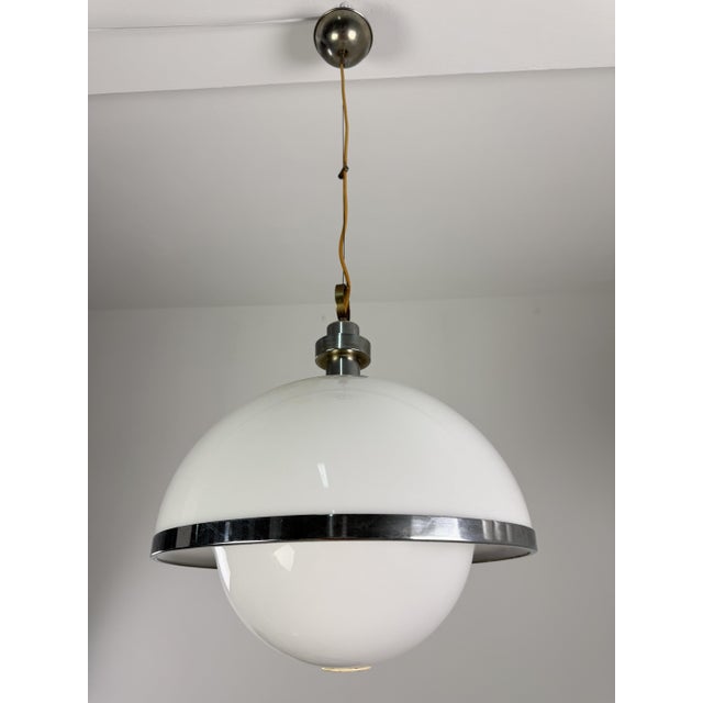 Large Three-Light Acrylic Glass Pendant Lamp, 1960s For Sale - Image 14 of 14