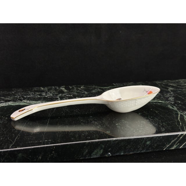 Late 20th Century Late 20th Century Herend Hungary Hand-Painted Porcelain Serving Spoon, Mushroom & Insect Motif For Sale - Image 5 of 15