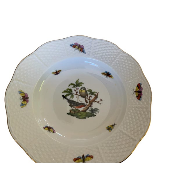 Herand Rothschild Bird Complete Set of 12 8" Shallow Soup Porcelain Plates RO/504 Made in Hungary 12 Different Motifs. Two...