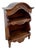 1950s Spanish Carved Wood Open Shelf With Floral Decoration For Sale