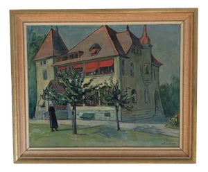 Alois Wittlin, L'appel à la Récréation au Pensionnat, 1951, Oil on Canvas, Framed