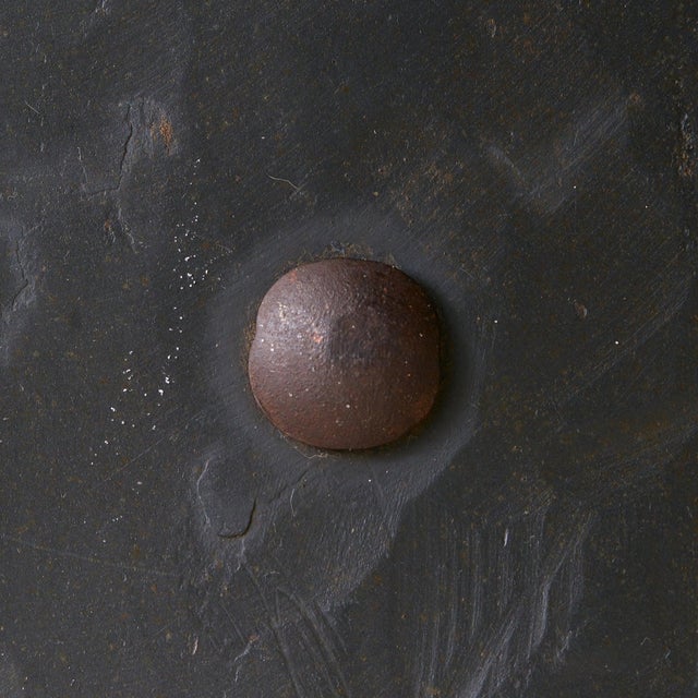 Italian Iron Coffee Table with Organic Slate Top, 1970s For Sale - Image 9 of 10