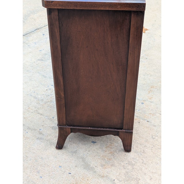 Drexel Travis Court Federal mahogany two drawers nightstand. Very good vintage condition with wear appropriate with age...