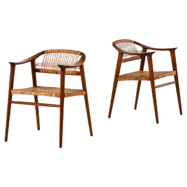 Set of Armchairs Model Bambi by Rolf Rastad & Adolf Relling attributed to Gustav Bahus & Eft, 1950s For Sale