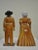 Late 20th Century Late 20th Century Vintage Sarreid Ltd Pine Wooden Folk Art Sculptures Man and Woman - a Pair For Sale - Image 5 of 7