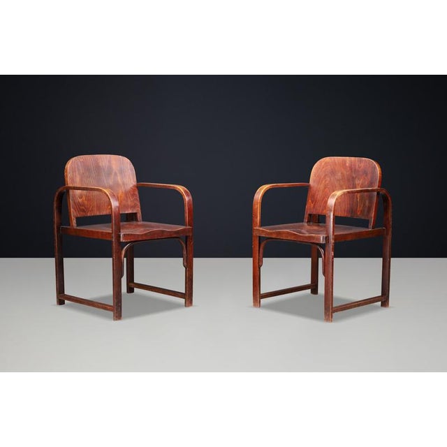 Vintage 745/F Bentwood Side Chairs by Michael Thonet for Tatra, 1930s, Set of 2 For Sale - Image 11 of 18