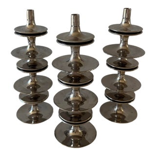 Mid Century Stackable Pedestal Candle Holder Designed by Caesar Stoffi for Fritz Nagel For Sale