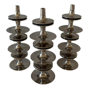 Mid Century Stackable Pedestal Candle Holder Designed by Caesar Stoffi for Fritz Nagel