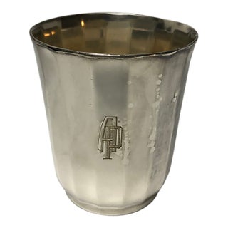 Mid 20th Century Christofle Art Deco Silver Plate Cup For Sale
