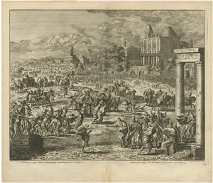 J. Luyken, Bible Scene: Fourth Plague of Egypt, 1743, Print