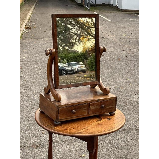 Victorian Mahogany Dressing Mirror with 2 Drawers. An antique so will have some wear, some old knocks, all strong, solid...