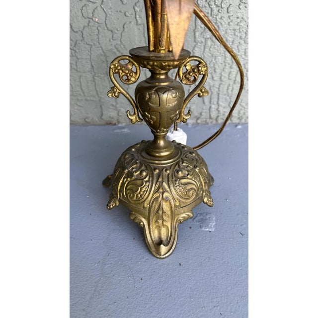 Incredible pair of floral brass church candelabras. They have 7 lights. These are 19th century but they have been wired....