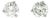 Vintage 14 Karat White Gold Natural .080 Carat Diamond Stud Earrings For Sale
