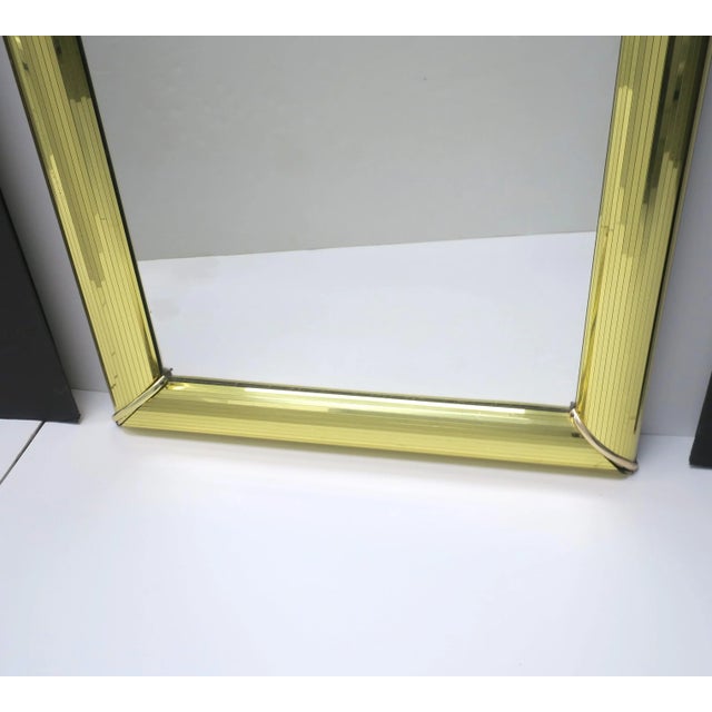 80s Modern Disco Gold Full Length Wall or Floor Mirror For Sale - Image 9 of 11