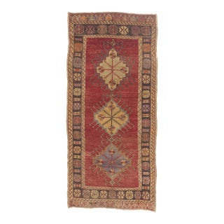 Vintage Turkish Oushak Rug, 05'02 X 11'00 For Sale