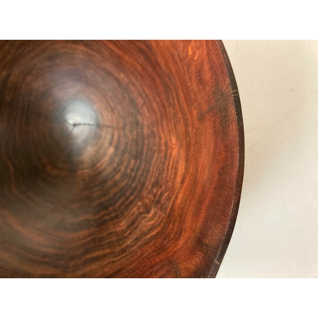 Coffee Mid Century Figured Walnut Bowl For Sale - Image 8 of 10