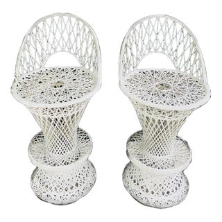 Russell Woodard Spun Fiberglass Bar Stools- Set of 2 For Sale