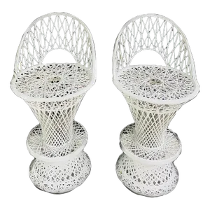 Russell Woodard Spun Fiberglass Bar Stools- Set of 2