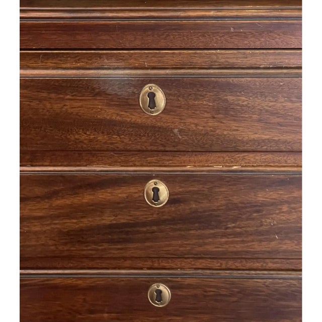 Wood Vintage Henkel Harris Virginia Galleries Four-Drawer Mahogany Bachelor's Chest For Sale - Image 7 of 11