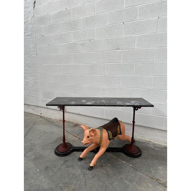 Late 19th Century Cast Iron and Marble Console Table For Sale - Image 5 of 17