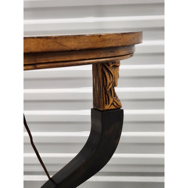 Textile Vintage Neoclassical Style Floor Lamp With Table For Sale - Image 7 of 12