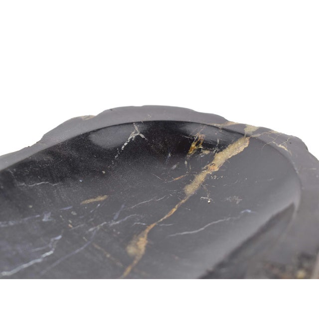 Black Natural Solid Stone Pocket Change Catchall Valet Dish For Sale - Image 8 of 8
