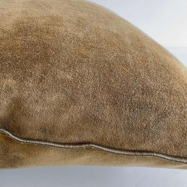 Not Yet Made - Made To Order French Vintage Velvet Pillow in Havane With Insert For Sale - Image 5 of 5