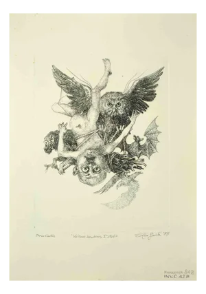 Leo Guida, Baby Vulcan, Original Etching, 1975