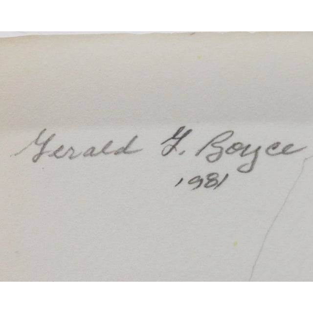 1981 “De Rerum Natura Ii” Mixed Media Drawing by Gerald G. Boyce For Sale - Image 10 of 10