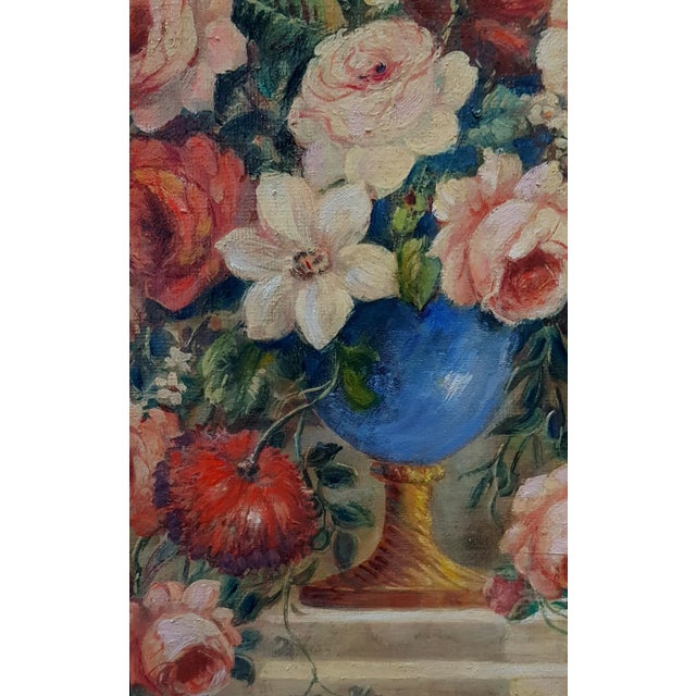 Early 21st Century Vittorio Landi, Still Life of Flowers, Neapolitan School, Oil on Canvas, Framed For Sale - Image 5 of 8