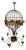 Late 20th Century Hot Air Balloon Form Tole Chandelier For Sale