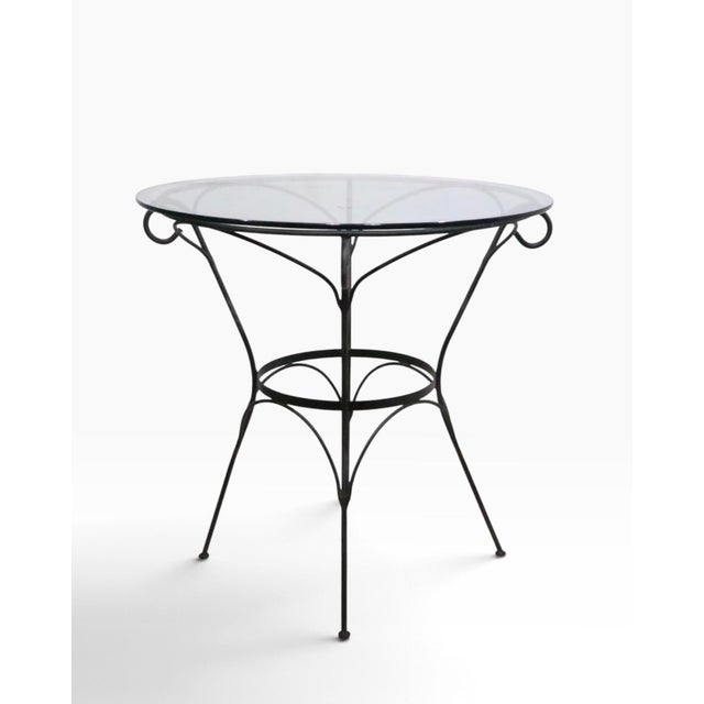 Late 20th Century 3 Pc. Wrought Iron Garden Patio Poolside Cafe Bistro Set For Sale - Image 15 of 15