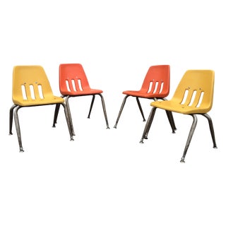 Stacking Chairs by Virco Los Angeles - Set of 4 For Sale