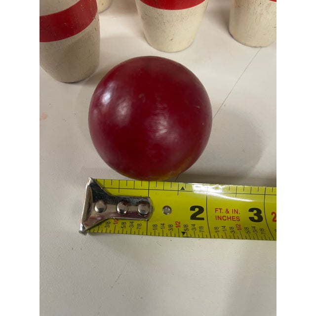 Antique Hand Painted Bowling Game Skittles Set For Sale - Image 15 of 15