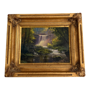 2009 Steve Atkinson Oil Painting of Lantermans Falls- Framed