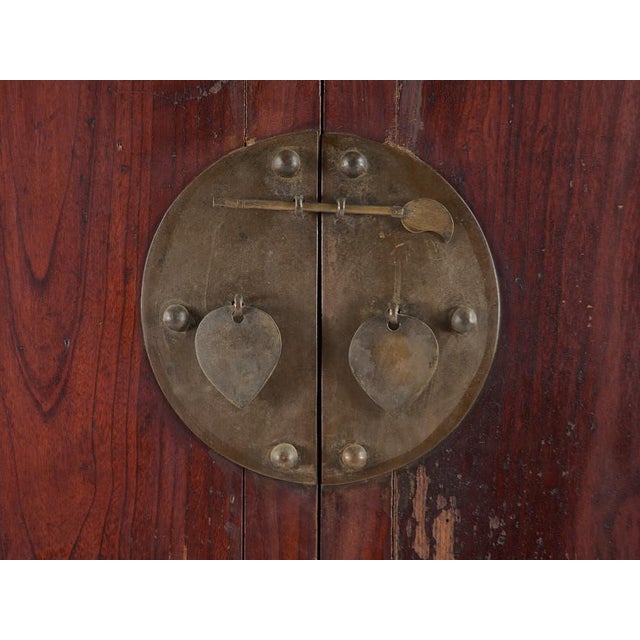 Antique Burgundy Red Wardrobe, 1900s For Sale - Image 9 of 11