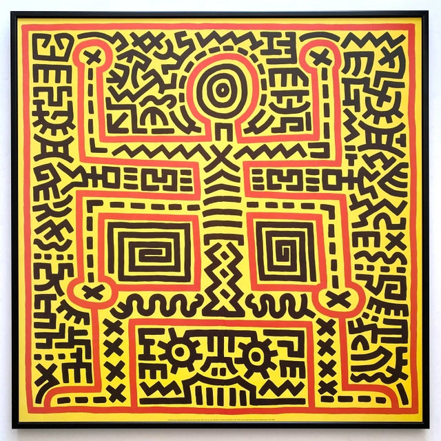 Keith Haring Estate Vintage 1999 Lithograph Print Large Framed Pop Art Poster " Untitled " 1983 For Sale - Image 13 of 13