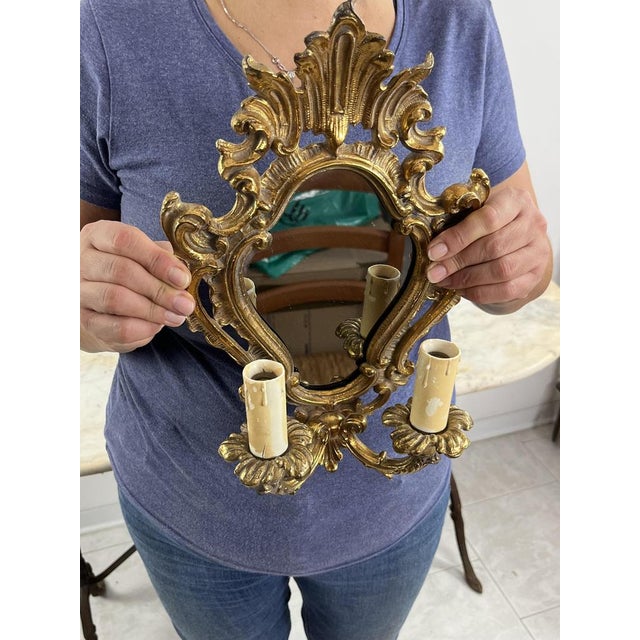 Mid-Century Modern Wall Lamps with Mirror, 1960s, Set of 2 For Sale - Image 6 of 8