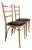 Dining Chairs in Bentwood with Black Vinyl Seats, Set of 2 For Sale
